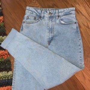 high waisted mom jeans